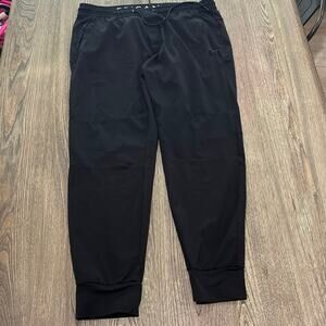 American Eagle Mens Jogger Pants Drawcord Waist Zipper Pockets Black Size XL